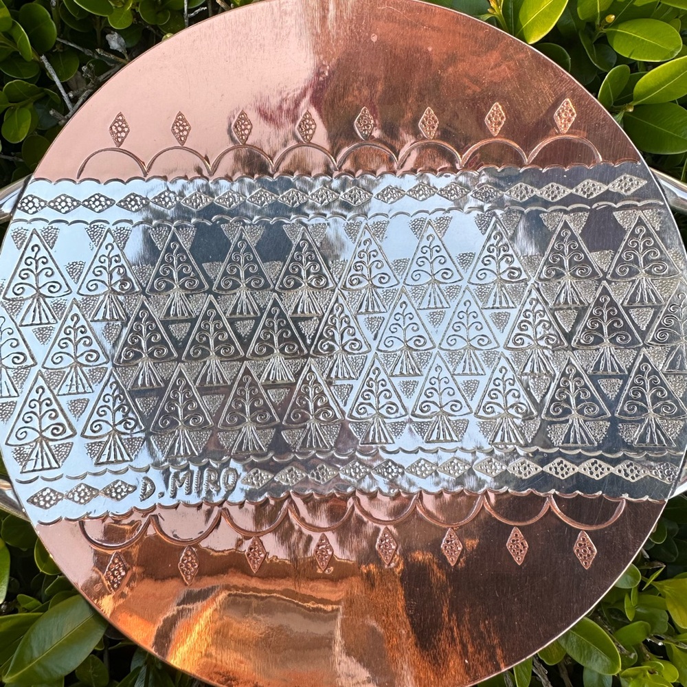 Silver and Copper Plate Hand Made in Israel - David Miro